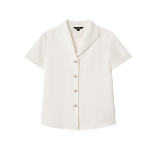 【含亚麻】Scofield女短袖松弛感衬衫老钱风亚麻衬衫2026夏季新品
