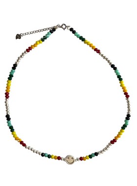 925银彩色串珠项链2025年新款潮