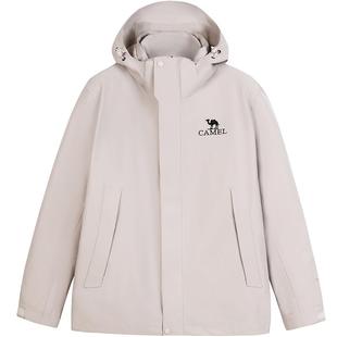 骆驼加厚鹅绒羽绒服男户外冲锋衣女三合一冬季极寒加厚外套登山服