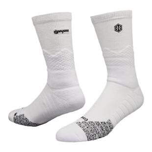 HG篮球袜男kingpro中高筒专业实战精英美式加厚毛巾底白色运动袜
