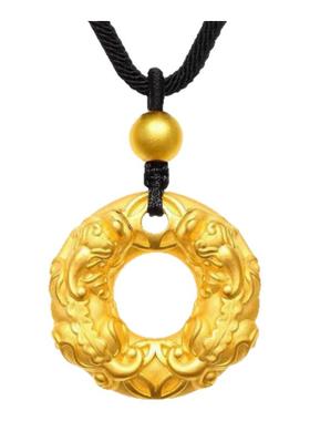 貔貅平安扣金包银吊坠送女友礼物