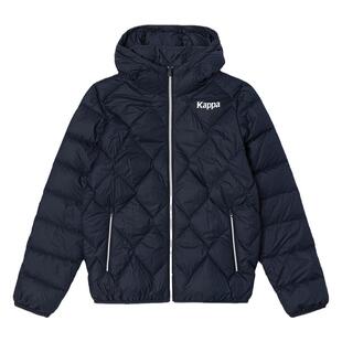 Kappa卡帕羽绒服女装冬季新款绗缝保暖连帽羽绒服户外防寒服