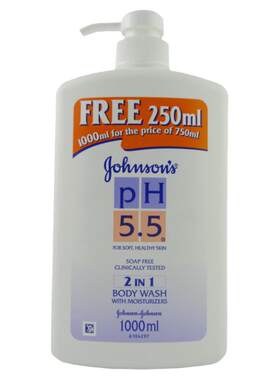 香港强生ph5.5二合一润肤沐浴露