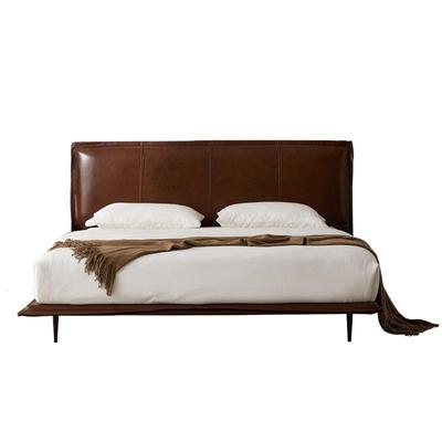 支吾山涧皮床实木皮革