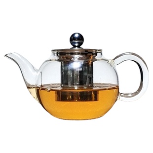 雅风加厚耐高温透明玻璃泡茶壶耐热茶具不锈钢过滤小茶壶功夫茶具