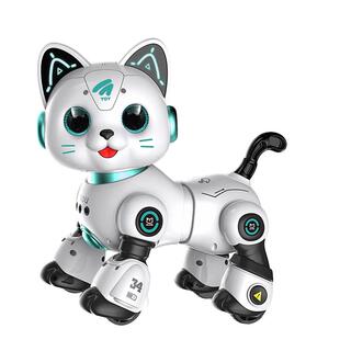 网红新款儿童遥控智能机器猫手势感应电动玩具机械狗可编程仿真猫