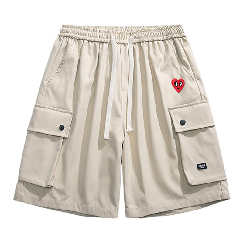查尔斯桃心 2025夏季工装大口袋五分裤子男宽松透气休闲机能短裤