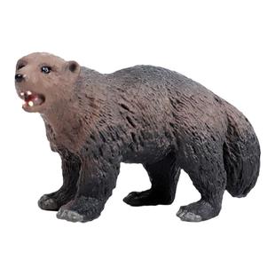 实心仿真野生动物模型玩具套装河狸穿山甲水獭儿童玩具小模型摆件