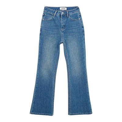 版型巨好～高腰微喇牛仔裤女秋季蓝色提臀修身显瘦九分喇叭裤子