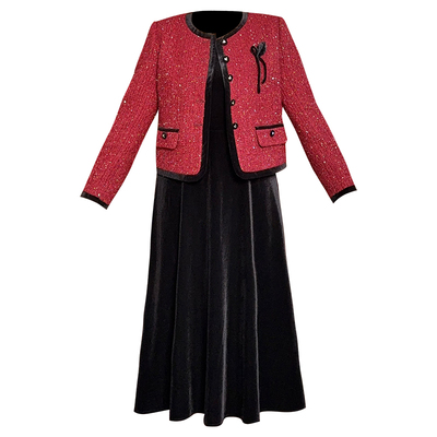 朵莹喜婆婆婚宴装高贵连衣裙套装