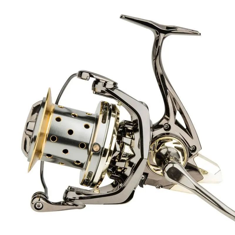 全金属渔轮摇臂纺车轮摇把可折叠鱼轮手柄渔具轮子海杆配件通用