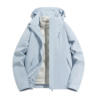 Wassup Wolf羽绒内胆三合一冲锋衣男女2025秋冬新款登山滑雪外套