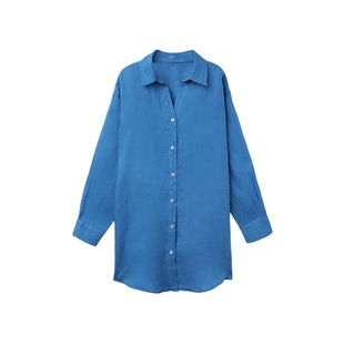 CALZEDONIA卡泽意袜夏女士时尚纯色透气轻薄衬衫式连衣裙0BDA104