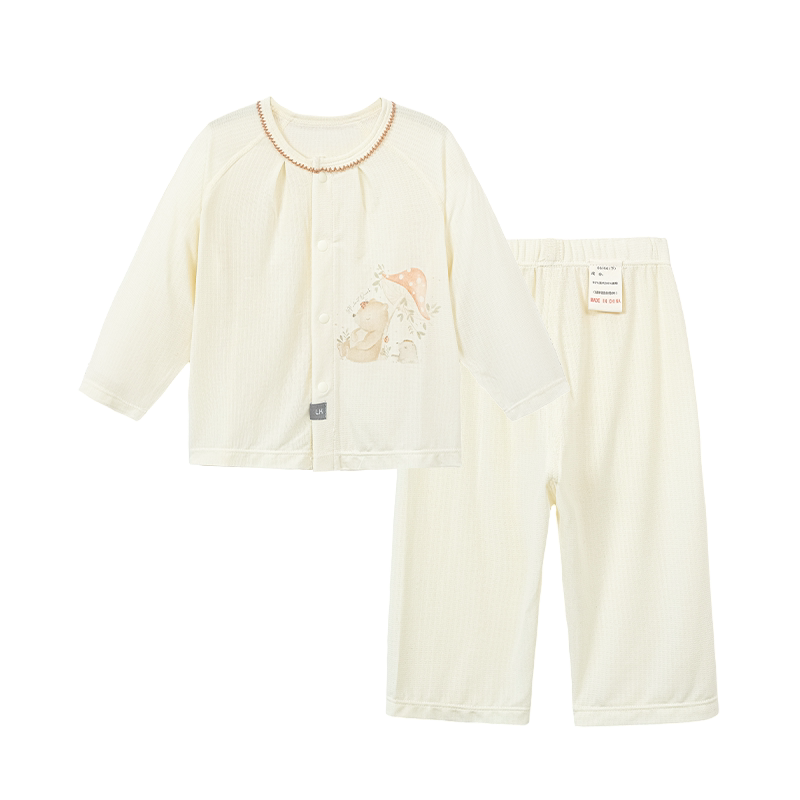 LK夏季莫代尔儿童薄款家居服套装