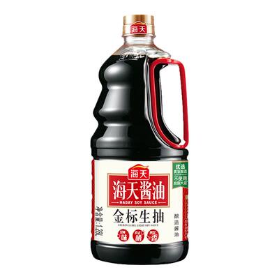 海天酱油金标生抽1.9L大瓶黄豆酿造酱油炒菜调料家用商用调味品