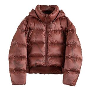 日着【非遗归途】排骨羽绒服2025新款女宽松印花连帽短款冬季外套