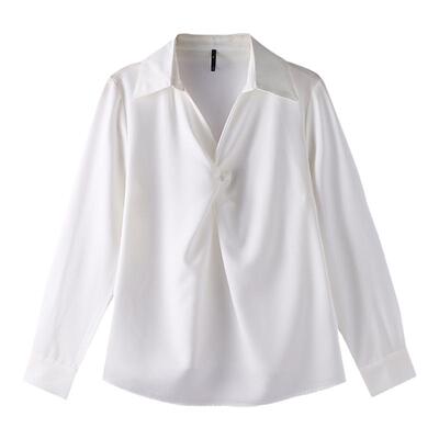 CHICBLISS通勤缎面扭结衬衫女