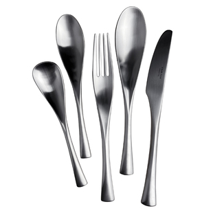 VE北欧极简风格一体锻造西餐牛排刀叉勺创意轻奢餐具质感砂光套装