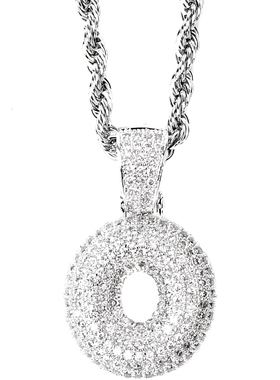 KREAM满钻卡通气泡字母项链