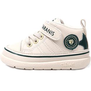 泰兰尼斯婴儿学步鞋儿童秋冬款男童小白鞋防滑软底女宝宝机能鞋子