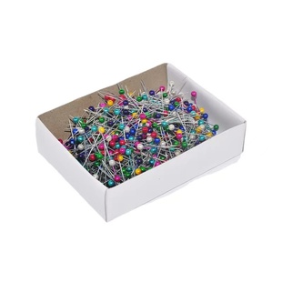 800枚/盒 彩色大头针珠光针衣服立裁固定针定位针手工插针定型针