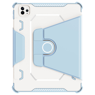 Roiskin适用新款ipadair7保护套好看pro11寸10第10代9旋转支架苹果平板12.9十8mini76防摔弯air5保护壳可拆卸