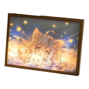 照片定制灯光画相框来图镜子夜灯情侣创意生日送女友送男朋友礼物