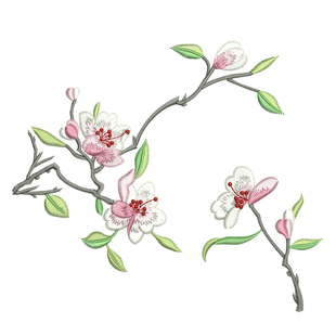 绣花机绣花图案唐装设计素材 电脑刺绣花制版打版打带 emb源文件