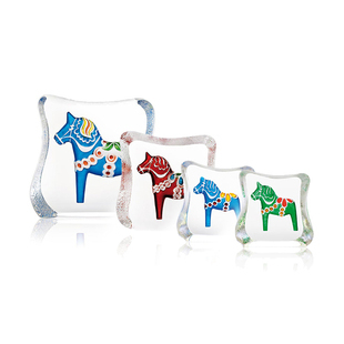 瑞典Maleras达拉木马艺术晶质玻璃创意桌面饰品儿童生肖生日礼物