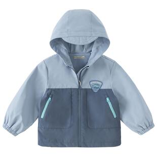 戴维贝拉男童外套春季新款儿童户外防水风衣男宝宝夹克户外服童装