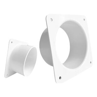 塑胶ABS单边法兰平板接头风管方变圆口风机油烟净化器方转圆接头