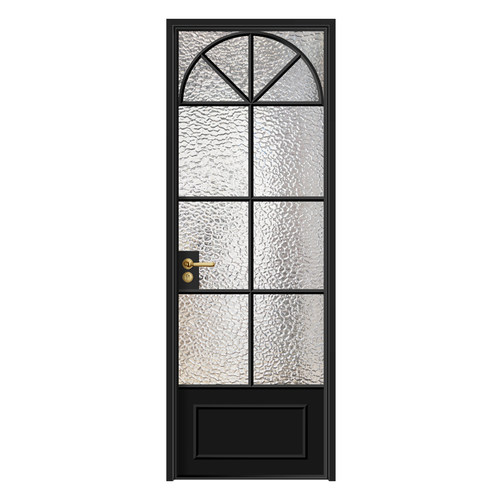 美心厨卫门复古风拱形玻璃门窄边卫生间门厨房门复古卫生间玻璃门