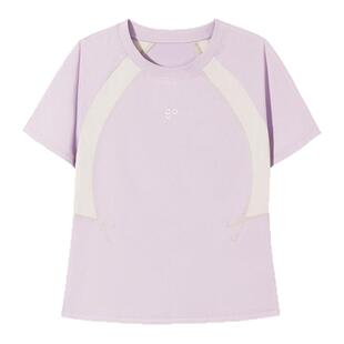PSO Brand女装凉感速干圆领运动短袖女t恤健身短款修身上衣夏季