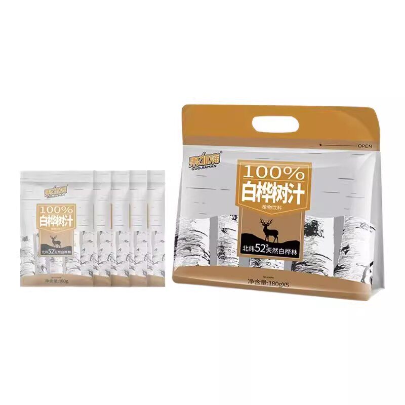 天然白桦树汁原液100%原汁植物饮品NFC桦树水饮料非浓缩旗舰店