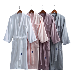 五星级酒店浴袍男女长款睡袍纯棉毛巾料速干吸水浴衣加厚情侣四季