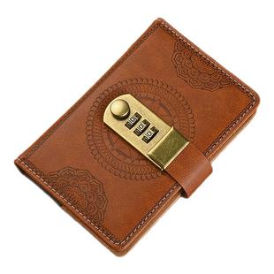 复古A7密码本带锁加厚学生笔记本创意日记本简约记事本账本文具