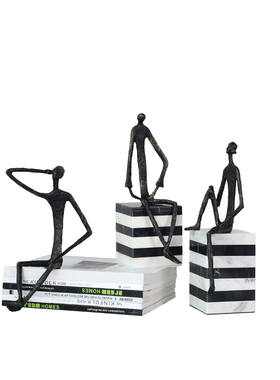 密度抽象风铸铁酒店售楼处摆件