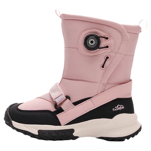 冬季儿童雪地靴东北哈尔滨户外加绒加厚儿童大棉鞋男女童保暖鞋
