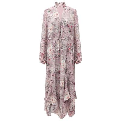 COCOBELLA雪纺印花大摆连衣裙