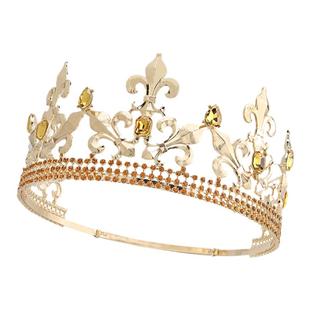 范丞丞日韩复古国王皇冠王子王冠男士选美女王颁奖派对头冠头饰