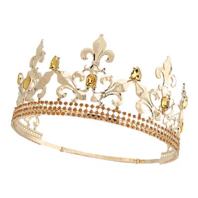 皇冠女王头饰金色金属皇冠复古