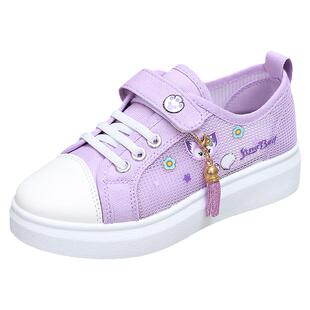 女童镂空网面帆布鞋春夏季新款薄款百搭网鞋中大童可爱板鞋休闲鞋