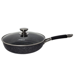 爱仕达JL28S5J晶石麦饭石煎锅不粘28cm平底炒锅电磁炉燃气通用