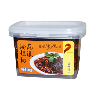 贵州贵阳特产乡下妹花溪油辣椒380g油泼鸡辣子辣椒酱辣椒油包邮