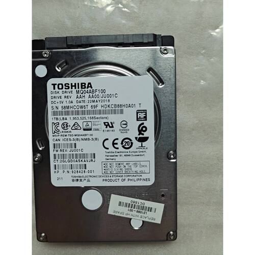 议价东芝1TB 2.5寸机械硬盘，型号MQ04ABF100，SA