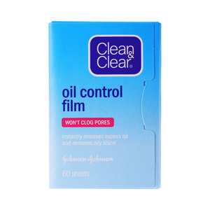 可伶可俐Clean&Clear吸油纸粉膜夏季面部补妆吸油面纸巾男女5盒