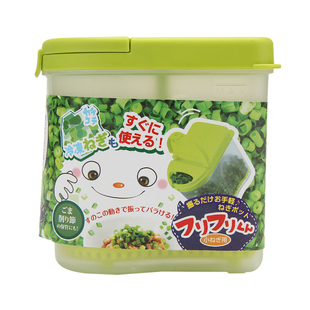 日本LEC 翻盖保鲜盒葱花盒防潮葱姜收纳盒沥水盒塑料食品配料盒子