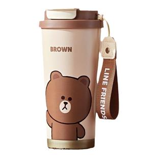 咖啡杯保温杯随行女生日礼物便携316不锈钢大容量吸管保温水杯子