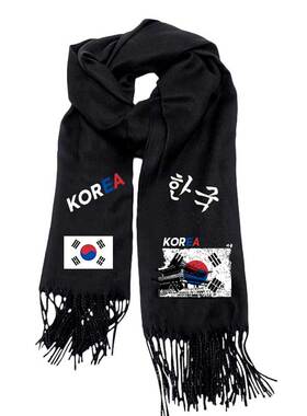 韩国青瓦台国家标志建筑国旗围巾