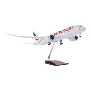 带灯埃塞俄比亚航空飞机模型787仿真民航客机摆件礼品Ethiopian